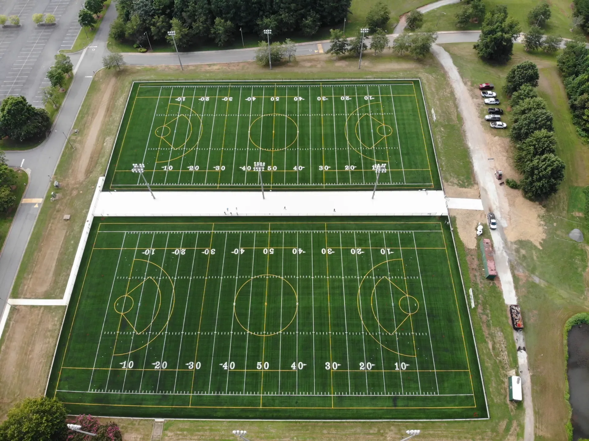 Aerial Photo of Lost Mountain Park's Multi-Use Fields by Capital Sports Construction