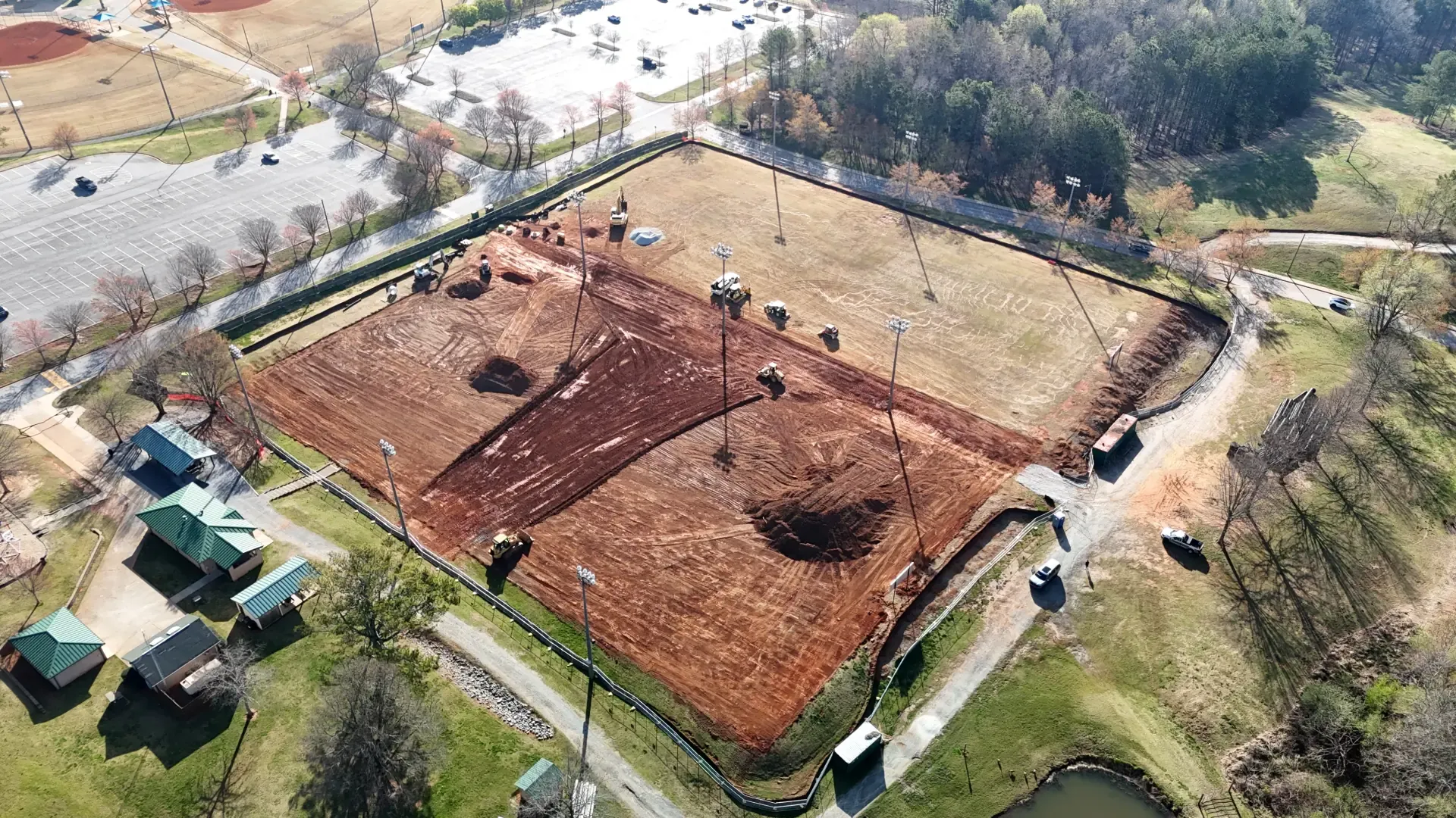 Progress Photo 2 of Lost Mountain Park's Multi-Use Fields by Capital Sports Construction