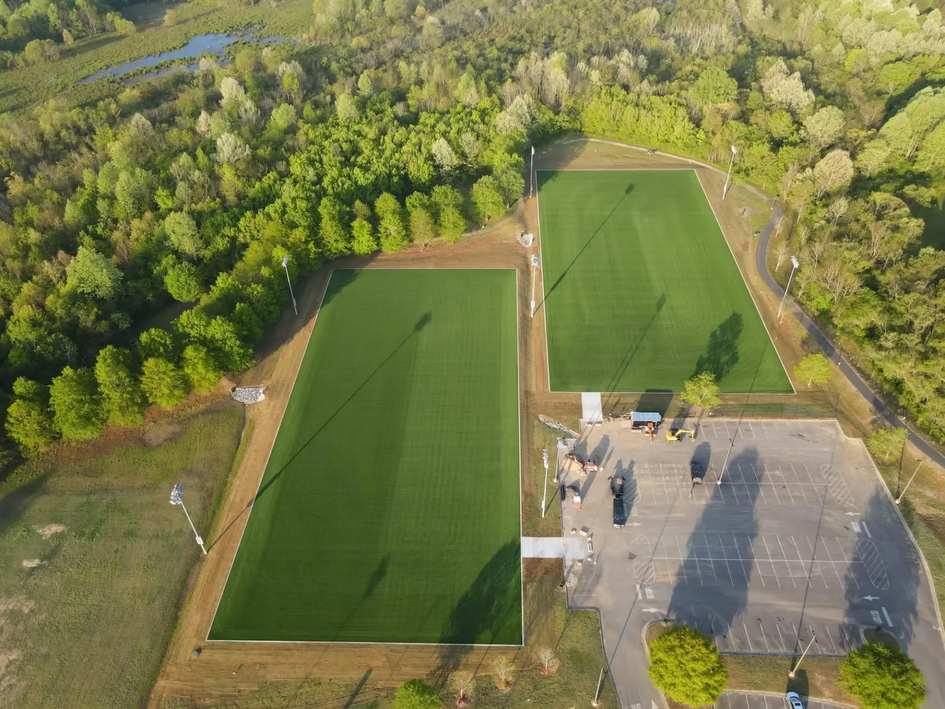 Aerial Photo of Rock Creek Park's Multi-Use Fields by Capital Sports Construction