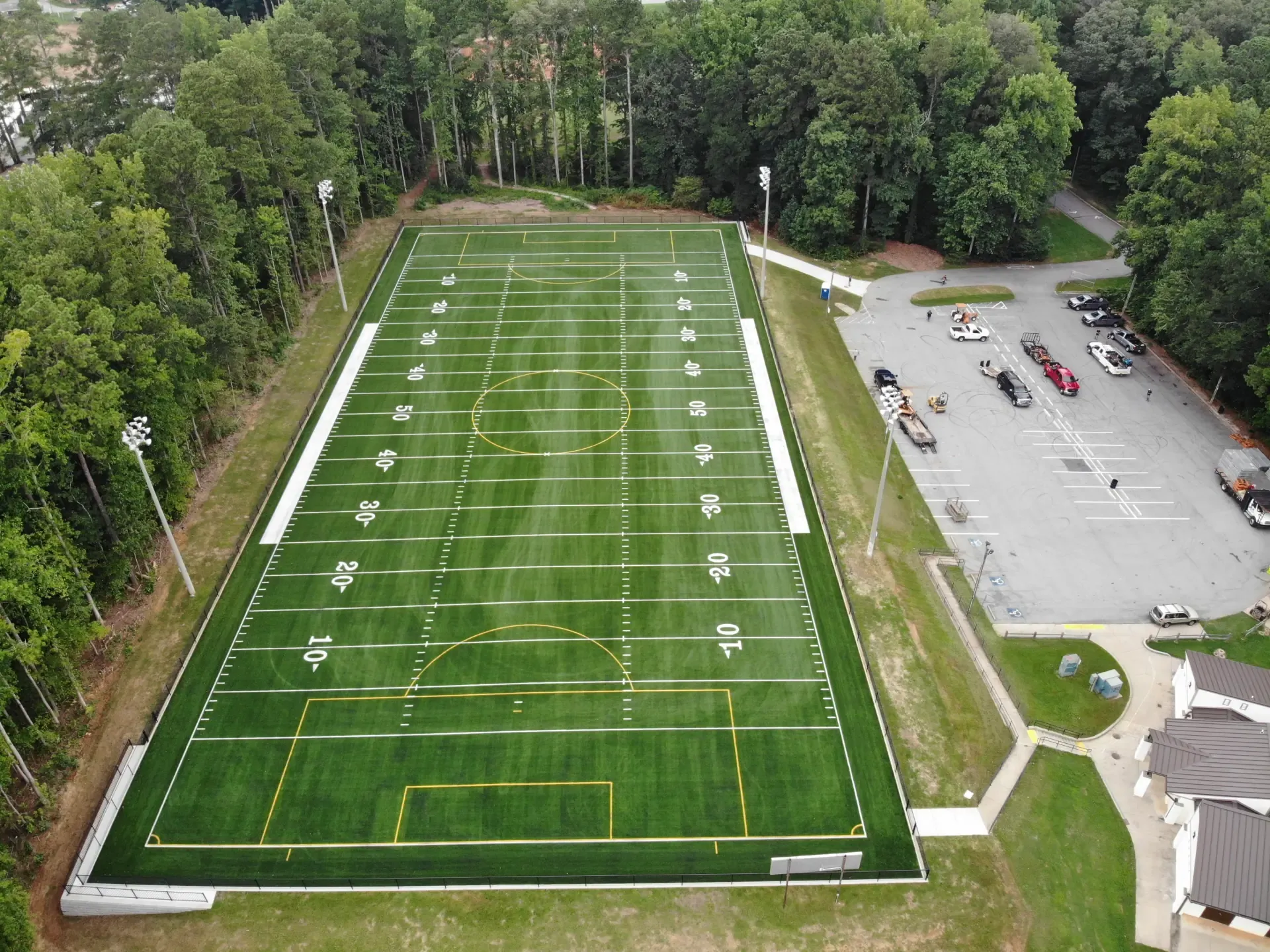 Aerial Photo 2 of Wallace Park's Multi-Use Fields by Capital Sports Construction