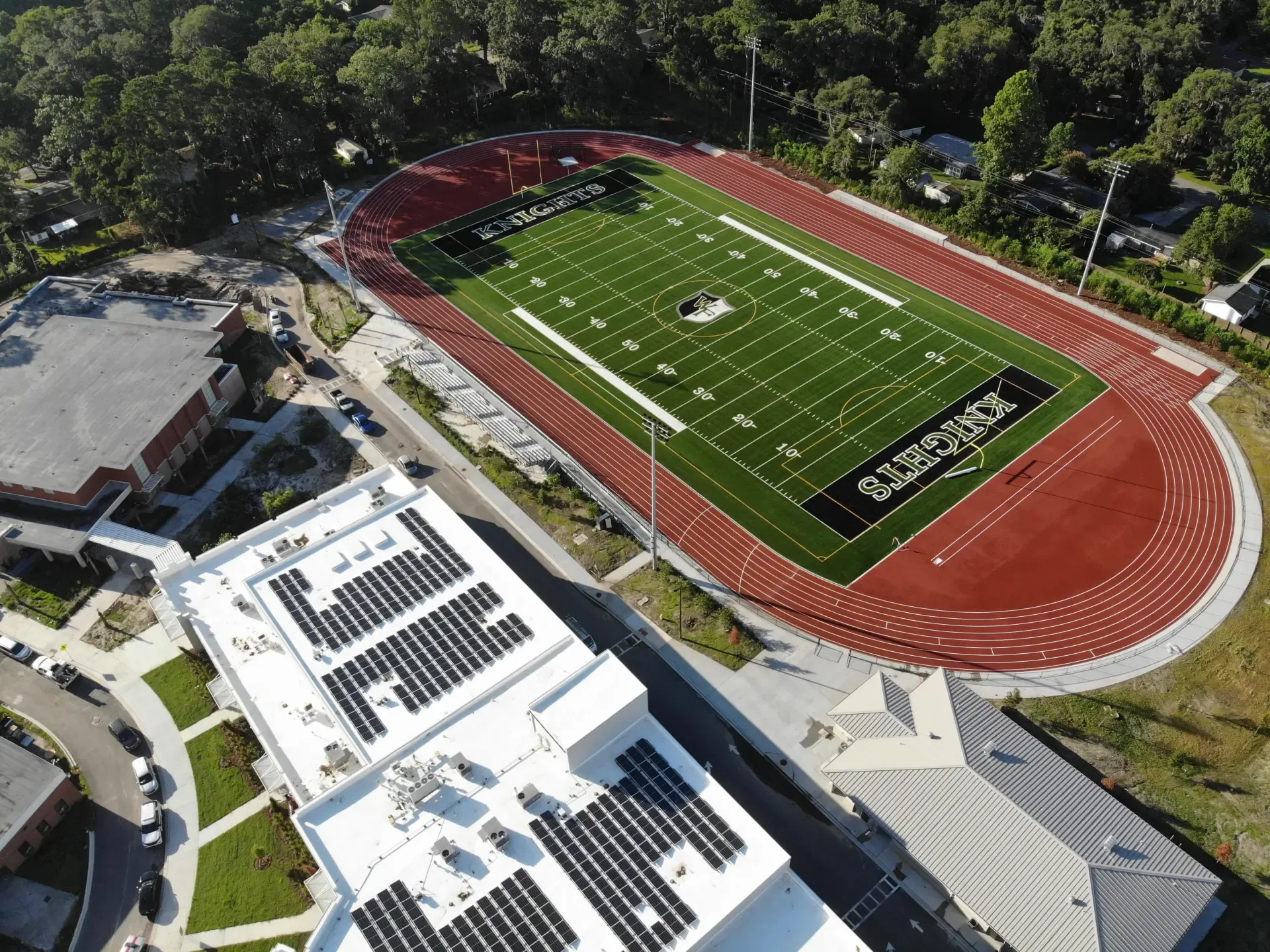 Aerial Photo of Windsor Forest High School's Football Field by Capital Sports Construction